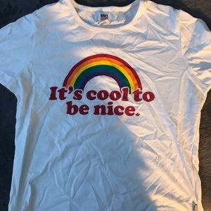 “it’s cool to be nice” roots tee